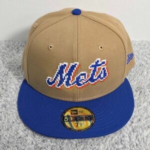 New Era 59Fifty New York Mets NY 8 Bit Pixels Woodmark Size 7 3/4 Fitted Hat Cap